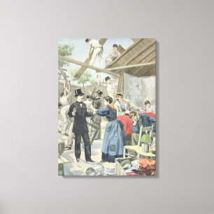 Die Entfernung der Armen von den Elendsvierteln Leinwanddruck