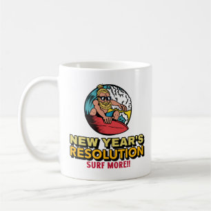 Die Entschließung des neuen Jahres - Weiteres Surf Kaffeetasse