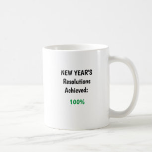 Die Entschließung des Neujahrs wurde erreicht - 10 Kaffeetasse