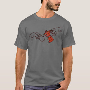 Die Entstehung der klassischen Kaffeekunst Barista T-Shirt