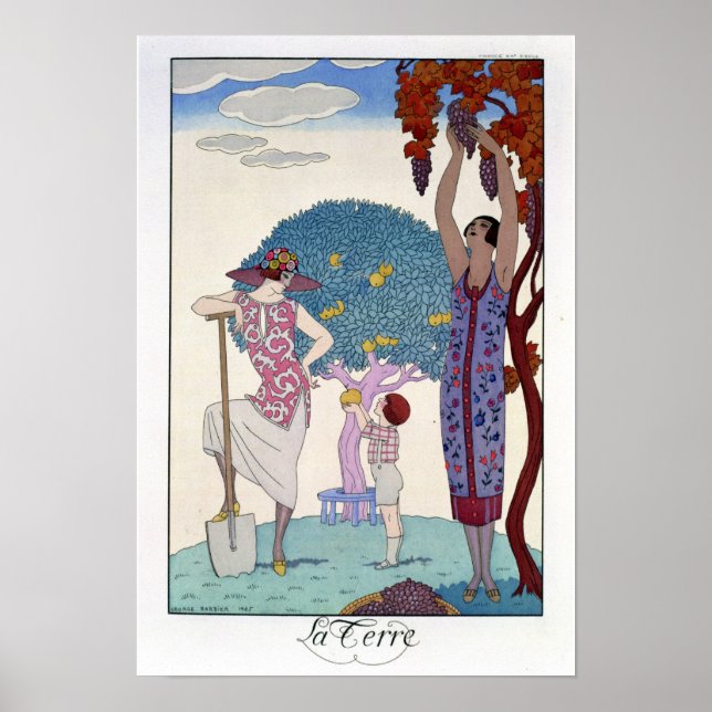 Die Erde, 1925 (Farbe litho) Poster (Vorne)