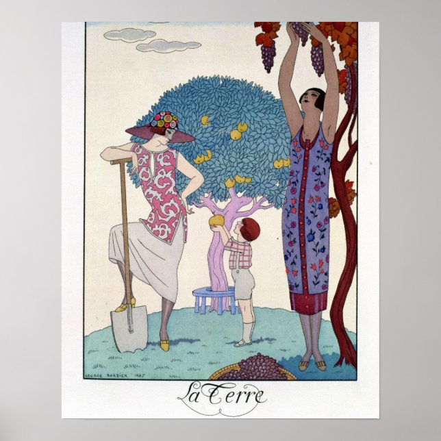 Die Erde, 1925 (Farbe litho) Poster (Vorne)