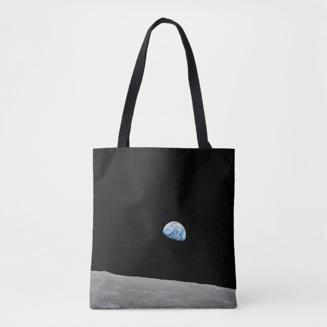 Die Erde erhebt sich über dem Mondlicht. Tasche (Vorderseite)