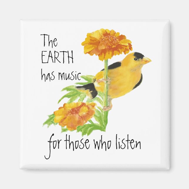 Die Erde hat Musik für diejenigen, die Zitat hören Magnet (Vorne)