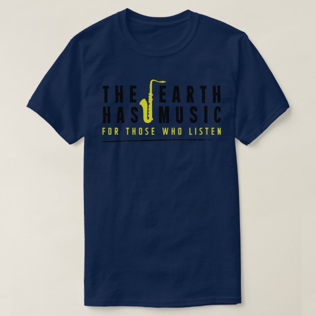Die Erde hat schwarze Musik T-Shirt (Design vorne)