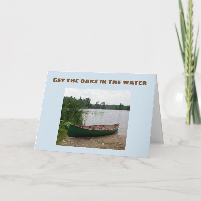 DIE ERDE IN DAS WASSER LEGEN UND GENIESSEN *GEBURT KARTE (Vorderseite)