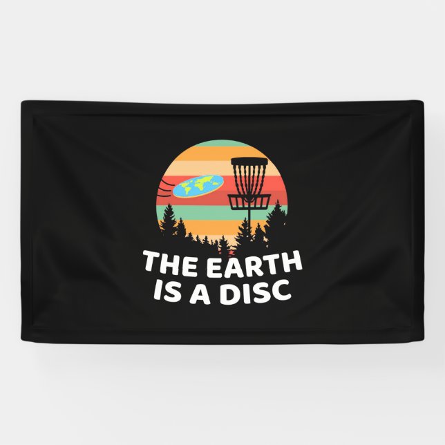 Die Erde ist ein Plattengolf Banner (Horizontal)
