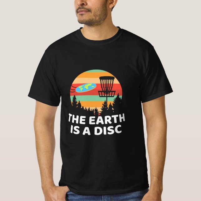 Die Erde ist ein Plattengolf T-Shirt (Vorderseite)