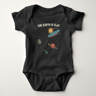 Die Erde ist eine flache humorvolle Theorie Baby Strampler