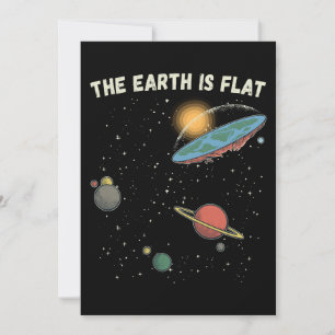 Die Erde ist eine flache humorvolle Theorie Einladung