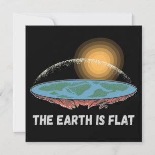 Die Erde ist eine flache humorvolle Theorie Einladung