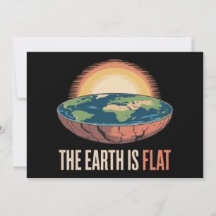 Die Erde ist eine flache humorvolle Theorie Einladung