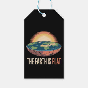 Die Erde ist eine flache humorvolle Theorie Geschenkanhänger