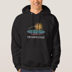 Die Erde ist eine flache humorvolle Theorie Hoodie