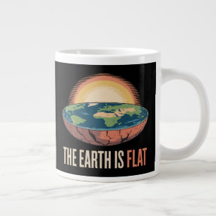 Die Erde ist eine flache humorvolle Theorie Jumbo-Tasse