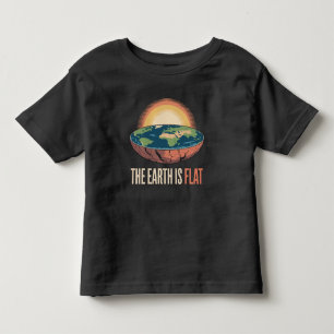 Die Erde ist eine flache humorvolle Theorie Kleinkind T-shirt