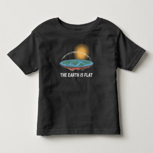 Die Erde ist eine flache humorvolle Theorie Kleinkind T-shirt