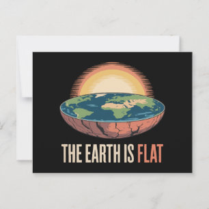 Die Erde ist eine flache humorvolle Theorie Postkarte