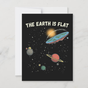 Die Erde ist eine flache humorvolle Theorie Postkarte