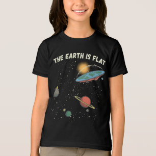 Die Erde ist eine flache humorvolle Theorie Tri-Blend Shirt