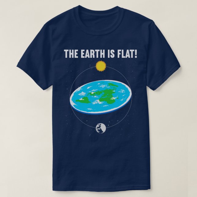 Die Erde ist flach 1 T-Shirt (Design vorne)