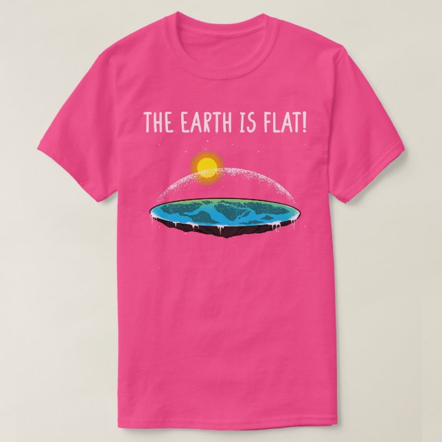 Die Erde ist flach 6 T-Shirt (Design vorne)