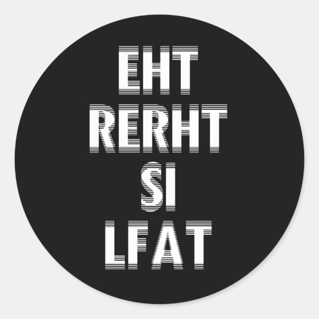 Die Erde ist flach Runder Aufkleber (Vorderseite)