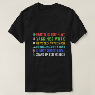 Die Erde ist nicht flach! Impfstoffe wirken! Wir s T-Shirt