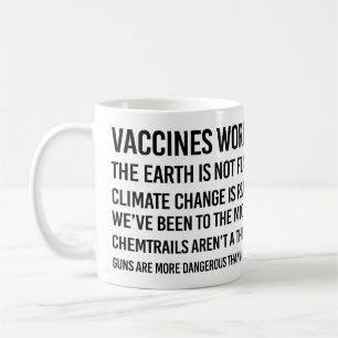 Die Erde ist nicht flach und der Klimawandel ist r Kaffeetasse