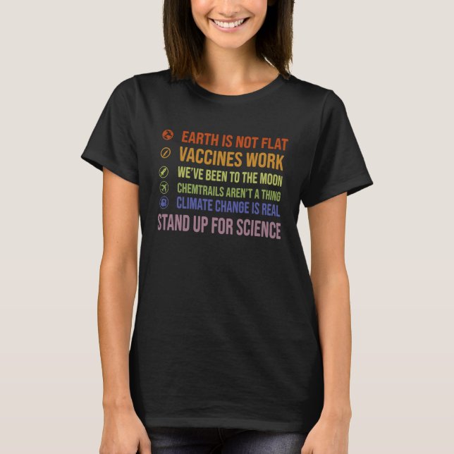 Die Erde ist nicht mit flachen Impfstoffen gegen d T-Shirt (Vorderseite)