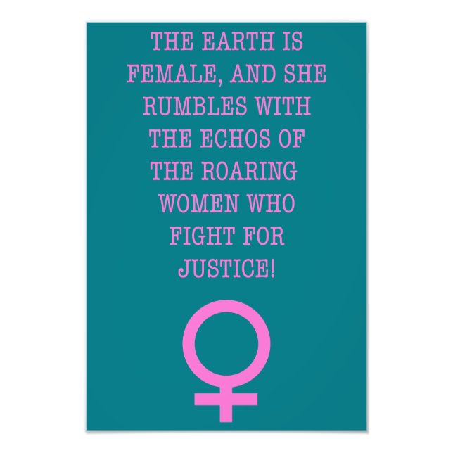 Die Erde ist weiblich Fotodruck (Vorne)