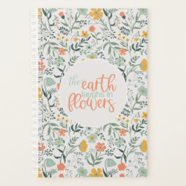 Die Erde lacht in Blume botanisches Muster Planer