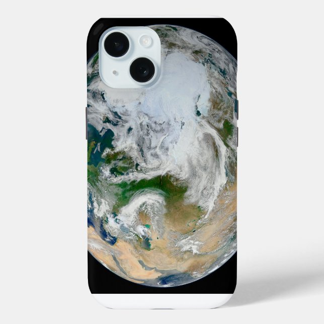 Die Erde mit der Arktis, Europa und Asien. Case-Mate iPhone Hülle (Rückseite)