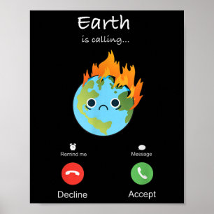 Die Erde nennt den Klimawandel als Klimaschutz Poster