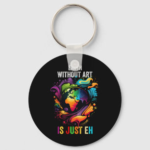 Die Erde ohne Kunst ist nur ein künstlerischer Puz Schlüsselanhänger
