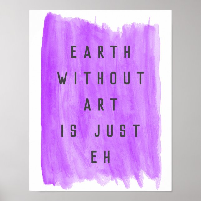 Die Erde ohne Kunstdruckkünstlerplakat Poster (Vorne)