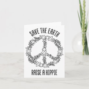 Die Erde rette einen Hippie Planet Erde Day Gif Karte