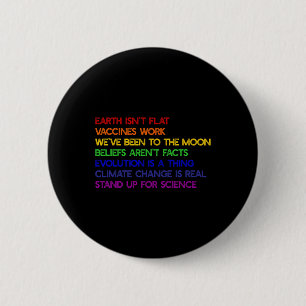 Die Erde steht nicht flach für Science Real Earth Button