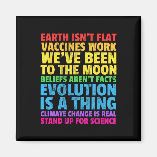 Die Erde steht nicht flach für Science Real Earth  Magnet (Vorne)