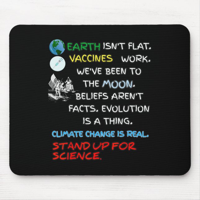 Die Erde steht nicht flach für Science Real Earth  Mousepad (Vorne)