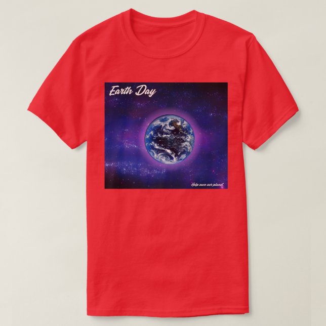 Die Erde und der nächtliche Himmel1123 T-Shirt (Design vorne)