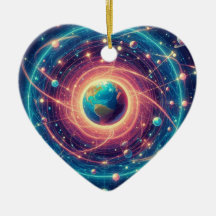 Die Erde und ihre Aura an einem Valentinstag-Baum 