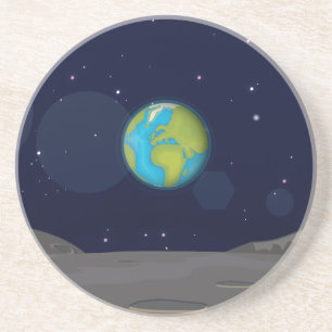 Die Erde vom Mond aus Getränkeuntersetzer