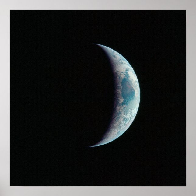 Die Erde wird von Apollo 11 Poster (Vorne)