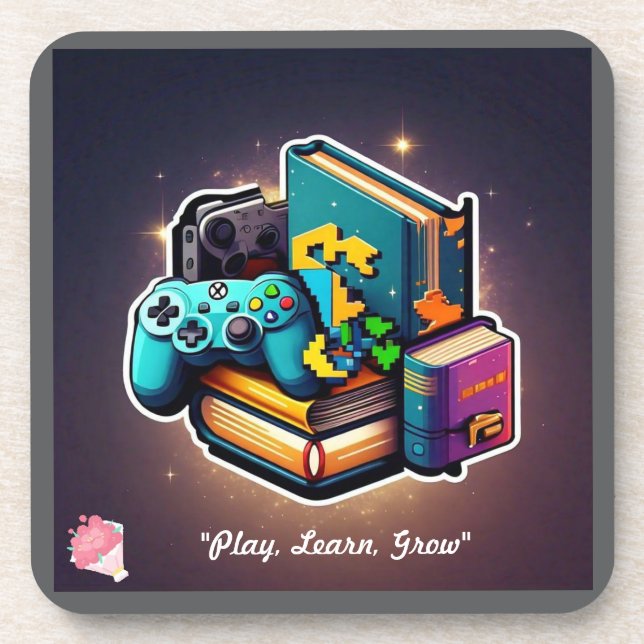 "Die Erfahrung mit Edutainment" Getränkeuntersetzer (Vorderseite)