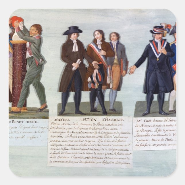 Die Erfindung des Red Hat, Manuel, Petion Quadratischer Aufkleber (Vorderseite)