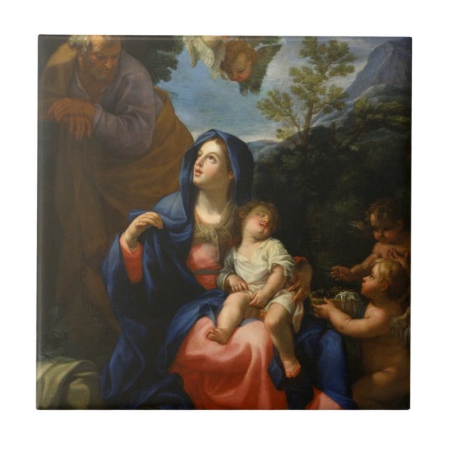 Die Erholung auf dem Flug in Ägypten Fliese (Vorderseite)