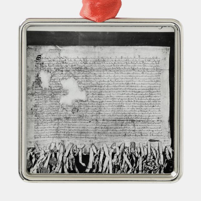 Die Erklärung von Arbroath, am 6. April 1320 Silbernes Ornament (Vorne)