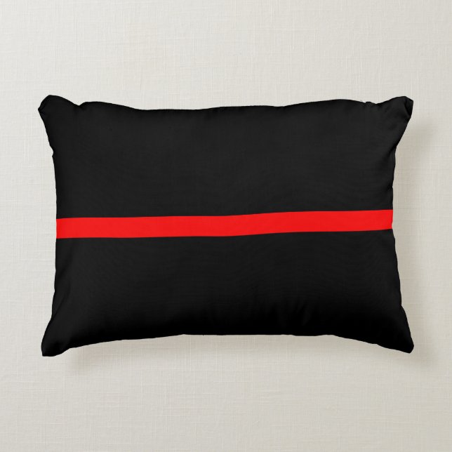 Die Erklärung zur symbolischen Thin Red Line auf e Zierkissen (Vorderseite)