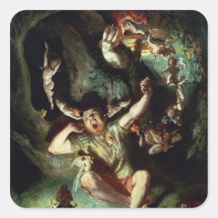 Die Ernüchterung am unteren Ende Quadratischer Aufkleber